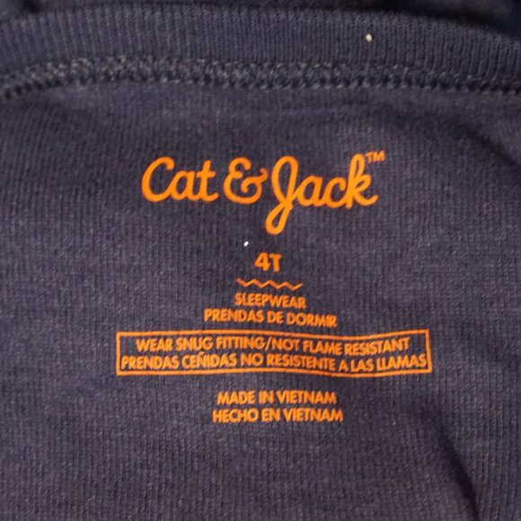 Cat & Jack 2 Piece Pajamas Navy Top with Polar Bear Fleece Bottoms Boy’s 3T - Picture 6 of 6